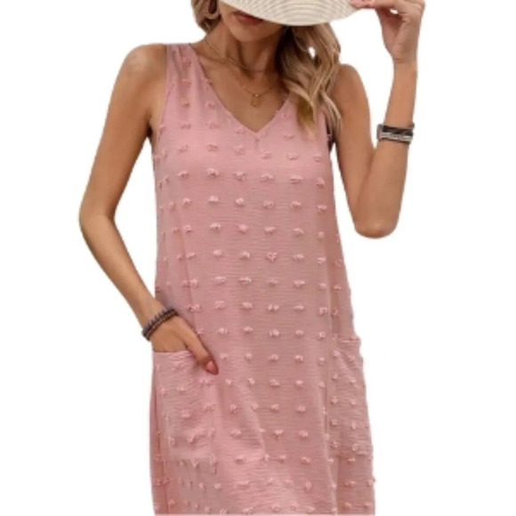 Shein Women's Sleeveless A-Line Summer Dress With Two Pockets Size Small EUC - Picture 6 of 12